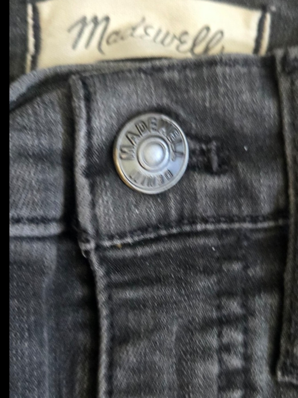 Madewell Straight-Leg High-Rise Jeans in Washed Black #236 - Picture 6 of 8